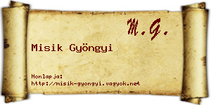 Misik Gyöngyi névjegykártya
