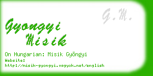 gyongyi misik business card