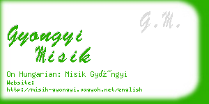 gyongyi misik business card